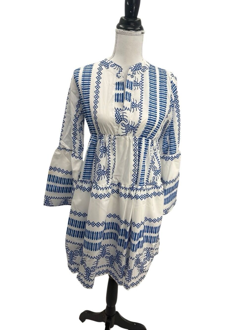 Miss look lobster geometrical, print beach, coverup tunic